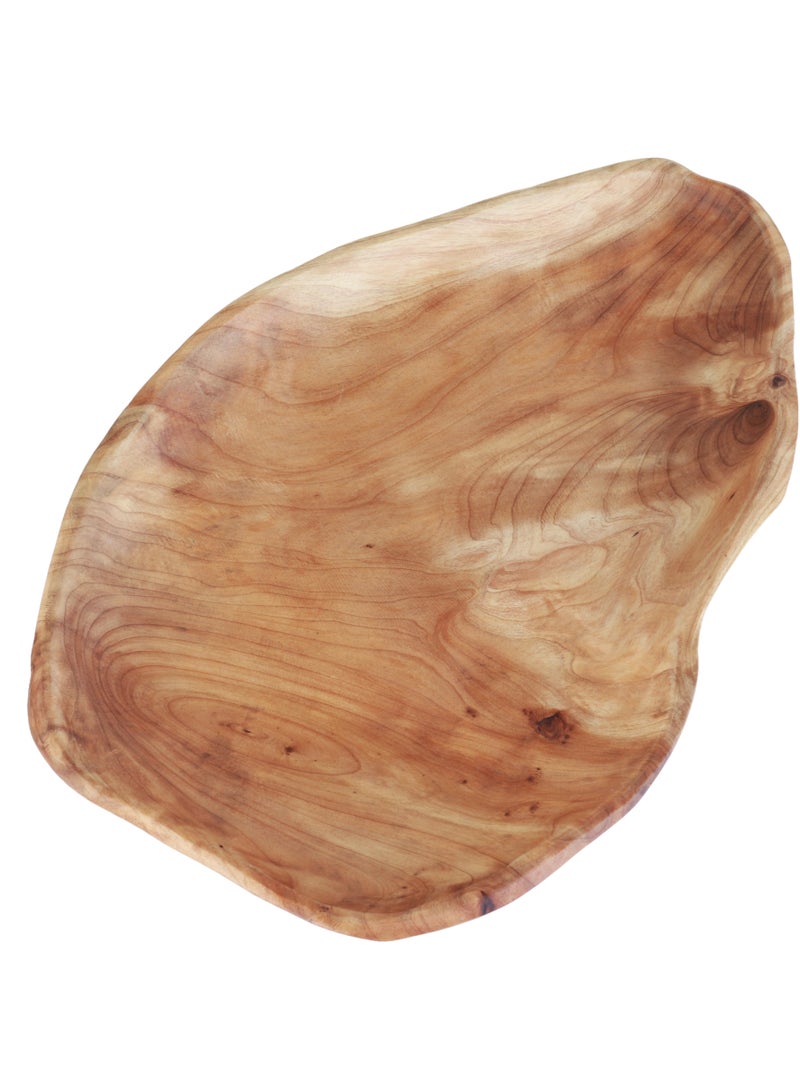 عام صحن خشبي لتقديم الحلوى والمكسرات-بيج - Image 2