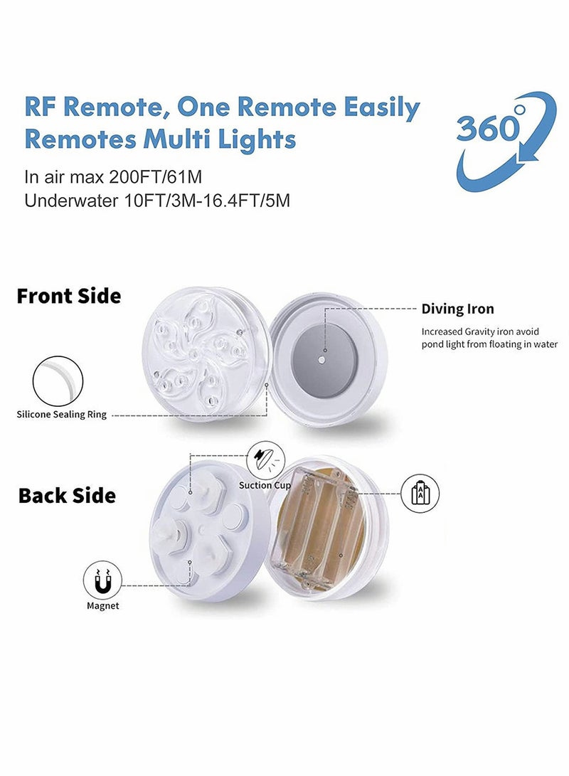 Underwater Pool Lights for Above Ground Pools, Floating Waterproof Magnetic Submersible LED Lights with Remote for Swimming Pool, Inground Pond, and Tub, Color Changing - Image 4