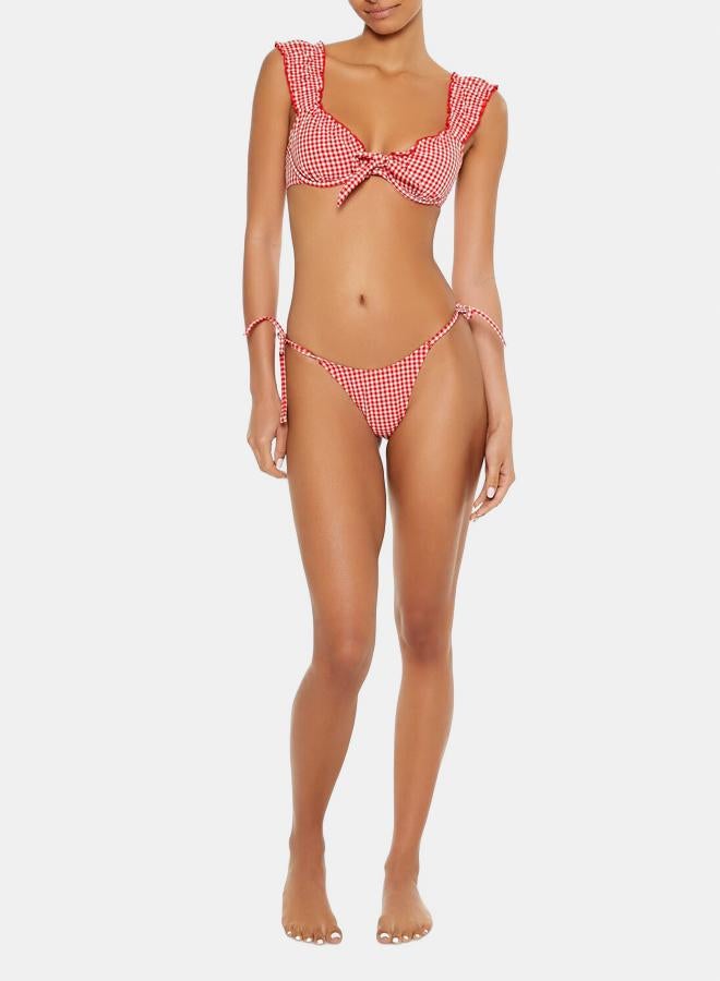 FOREVER 21 Gingham String Bikini Bottoms - Image 3