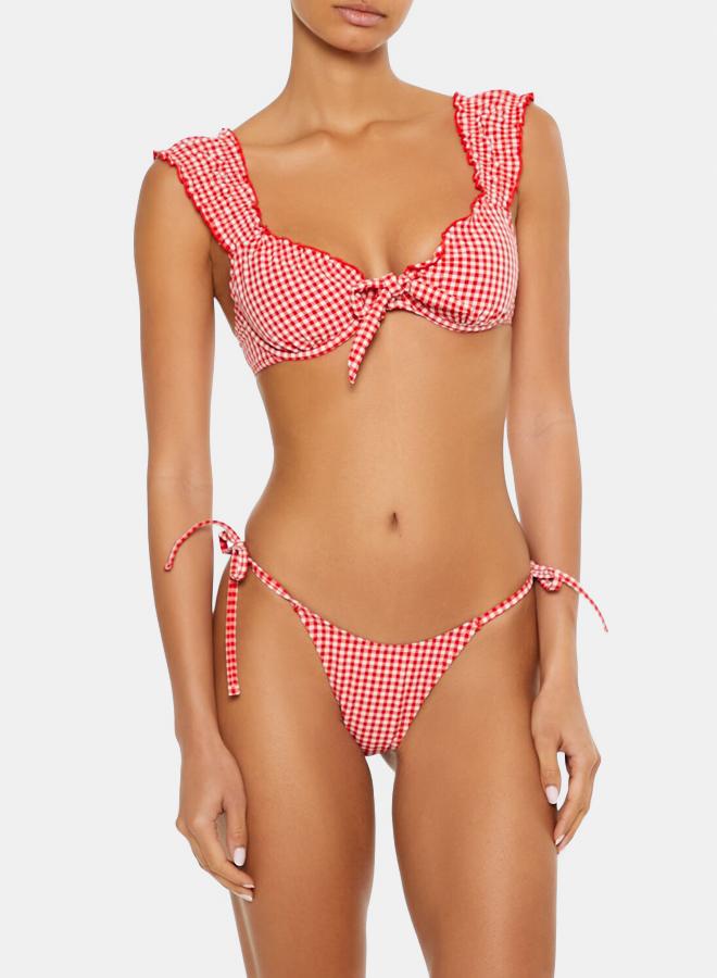 FOREVER 21 Gingham String Bikini Bottoms - Image 5