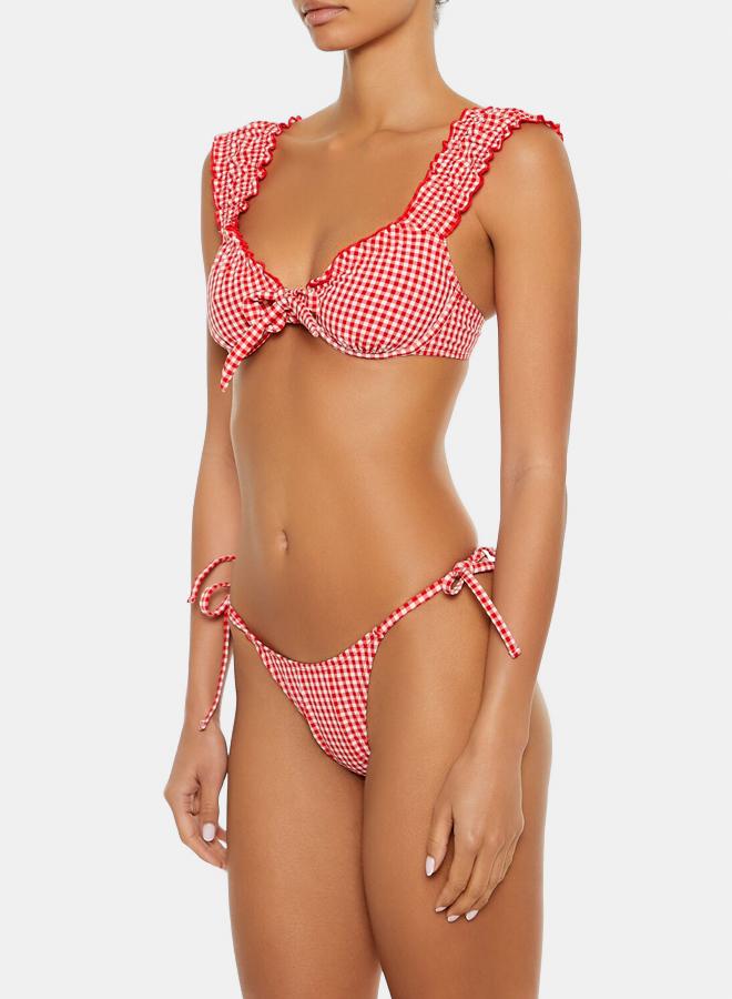 FOREVER 21 Gingham String Bikini Bottoms - Image 4
