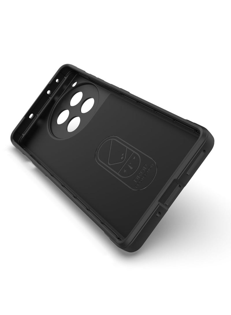 OnePlus 12R 5G Case Cover, Heavy Duty 3D Striped Pattern Sensory Soft Silicone Full Portection Shockproof Phone Case For OnePlus 12R 5G Black - Image 4