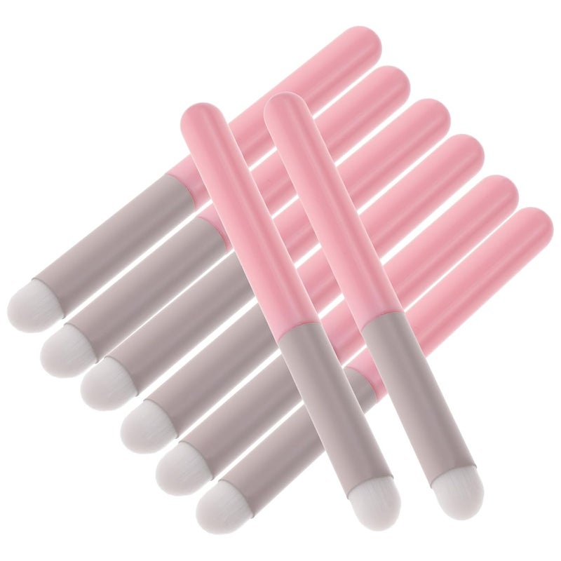 ABOOFAN 8pcs Lipstick Applicator Lip Wands Mini Makeup Brush Set White Bristles Portable Lip Gloss Smudge Tool - Image 1