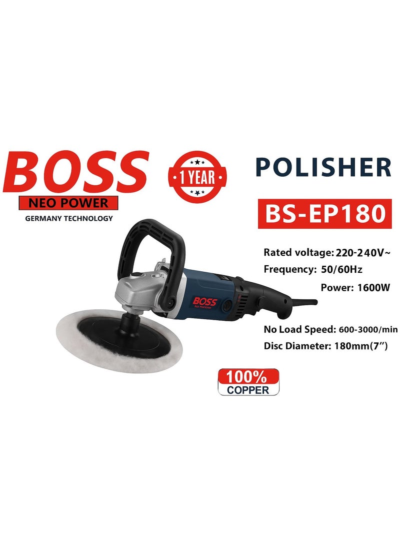 Product Specifications: BOSS Neo Power BS-EP180 Polisher