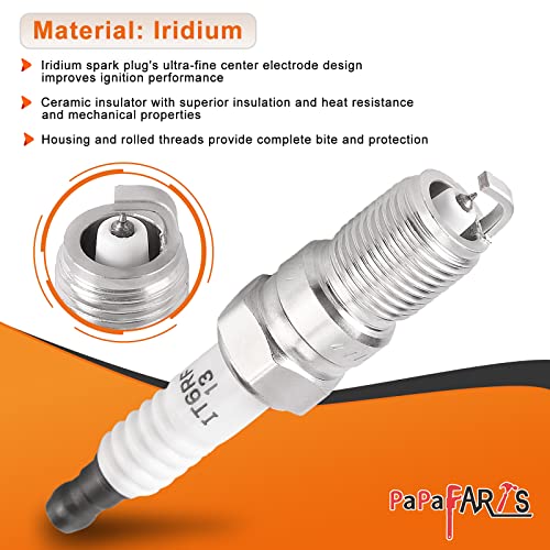 PAPAPARTS Set of 4 Ignition Coil Pack FD505 and Iridium Spark Plug Compatible with Ford Fusion Escape Focus Lincoln MKZ Mercury Mariner Milan 2.0L 2.3L 2.5L - Image 2