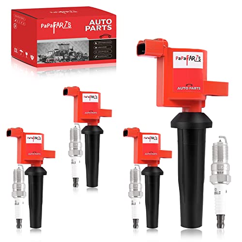 PAPAPARTS Set of 4 Ignition Coil Pack FD505 and Iridium Spark Plug Compatible with Ford Fusion Escape Focus Lincoln MKZ Mercury Mariner Milan 2.0L 2.3L 2.5L - Image 1