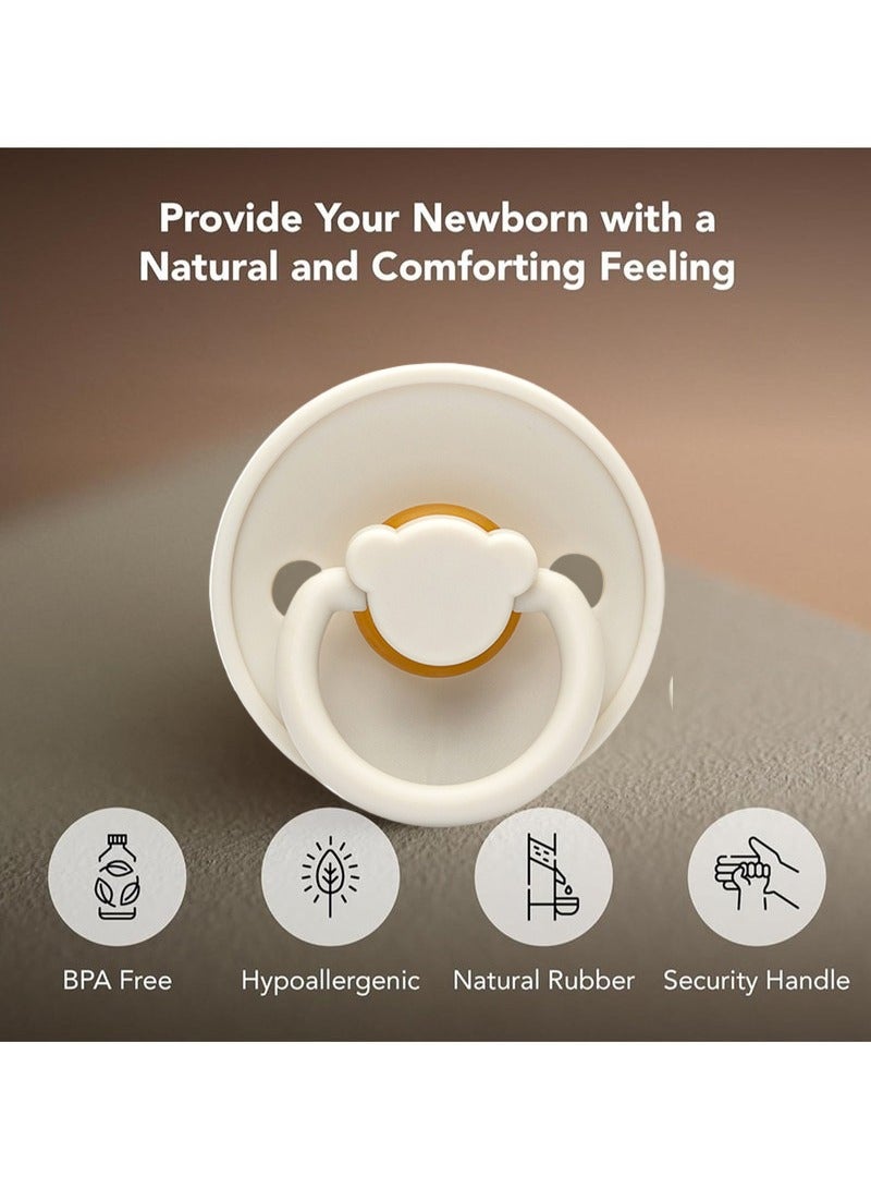 شراء جوي لهاية أطفال على شكل دب جميل، رأس مسطح ناعم للغاية من السيليكون الآمن غذائيًا (أبيض) - Image 4