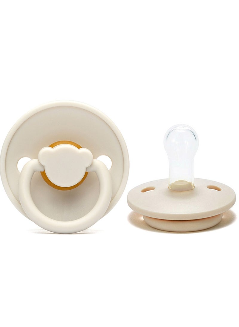 شراء جوي لهاية أطفال على شكل دب جميل، رأس مسطح ناعم للغاية من السيليكون الآمن غذائيًا (أبيض) - Image 2