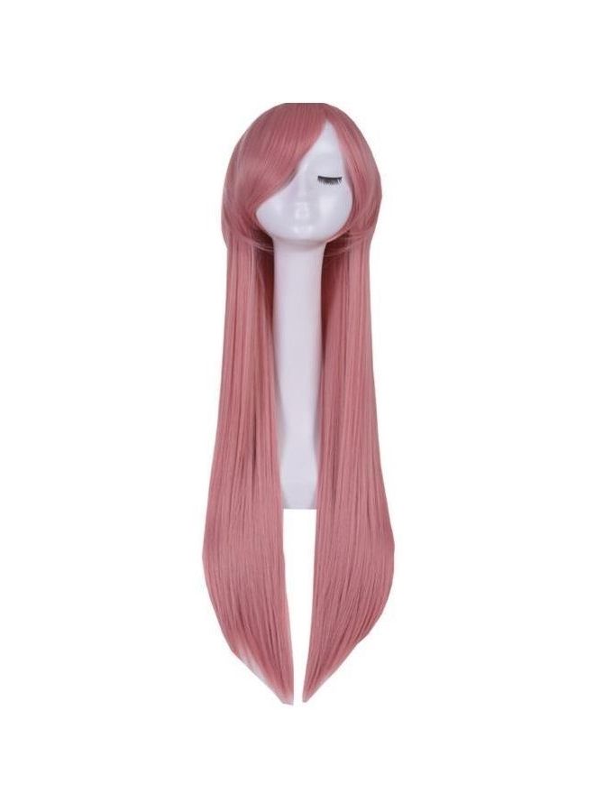 NIBEMINENT Anime Mirai Nikki Gasai Yuno Cosplay Wig 80 Cm Pale Long Straight Hair Pink - Image 2