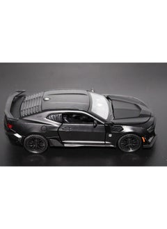 CHE ZHI Die-Cast Metal Chevrolet Camaro 1:32 Scale Model Car – Pull Back Action, Openable Doors, Lights & Music, Black Toy Car for Kids and Collectors  - Image 2