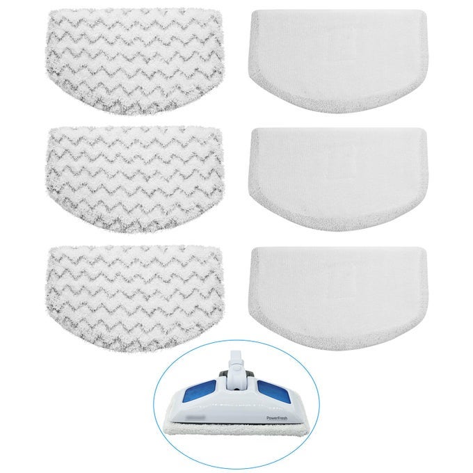 6 PACK STEAM MOP REPLACEMENT PADS FOR BISSELL POWERFRESH STEAM MOP 1940 1806 1544 2075 2685A 2181 2814 SERIES MODEL 19402 19404 19408 19409 1940A 1940F 1940Q 1940T 1940W B0006 B0017 2075A