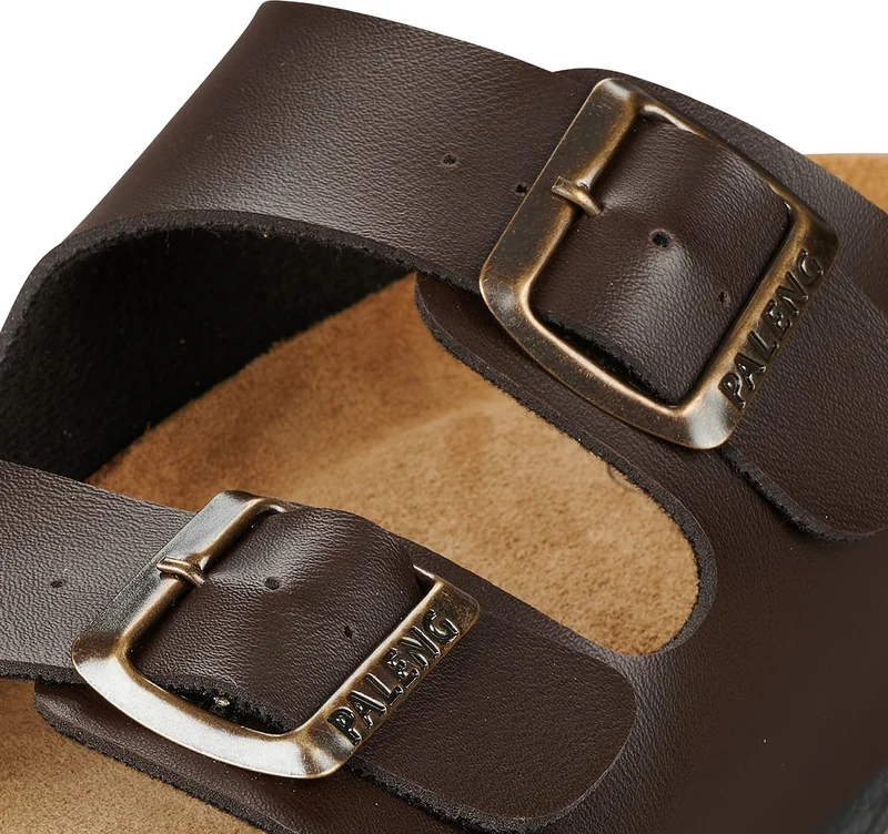 Gezer Paleng Cork Floor Mattress Leather Men's Slippers