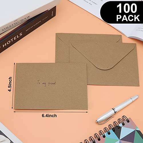Keketer 50 Pack Kraft 4x6 Envelopes, Contour Flap A4 Envelopes for Engagement Invites, Weddings Invitation, announcements, Baby shower, Perfect for RSVP Card 120gsm, 4.5 x 6.4 Inches - 100% Recycled - Image 5