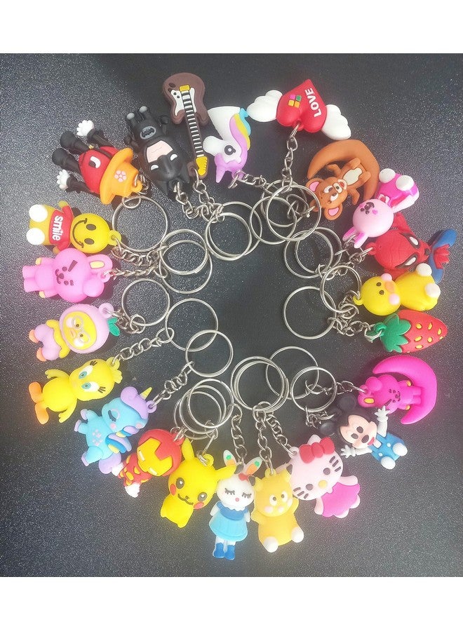 Gifting Square? Kids Cartoon Silicon Soft Rubber Keychain Multicolored (Mix Pack of 12) - Image 2