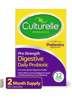 Culturelle Culturelle Pro Strength Daily Probiotic, Digestive Health Capsules, Supports Occasional Diarrhea, Gas & Bloating, Gluten and Soy Free, 60 Count  - Image 1