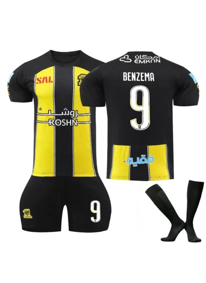 GGEROU Kids Football Jersey Set, No #9 Soccer Jersey, Football Soccer Jersey Set Kids & Youth Sizes  - Image 1