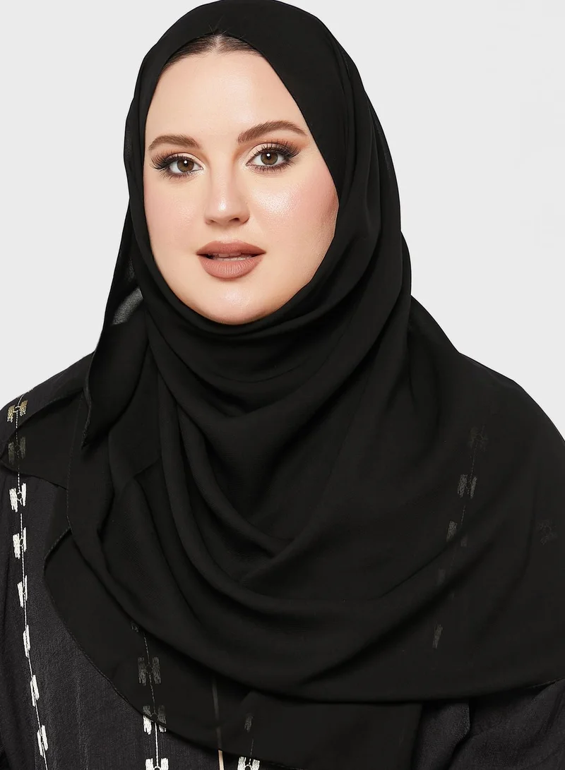 Khizana Embroidered Detail Abaya With Sheila
