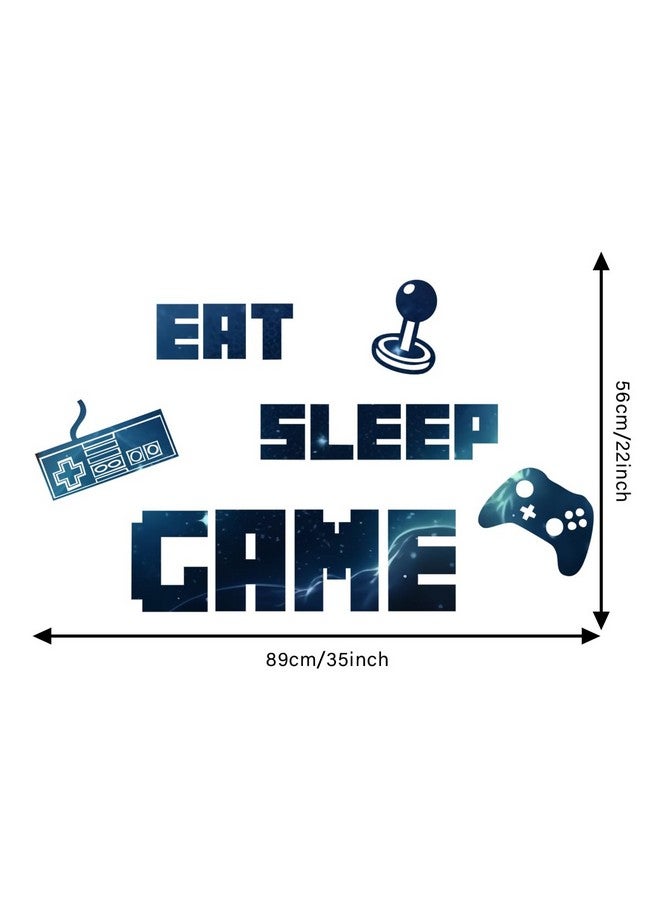 MEFOSS Eat Sleep Game Wall Decals Gamer Wall Stickers Peel and Stick Game Wall Decal Art for Boys Teens Room Kids Bedroom Playroom Wall Decor - Image 3