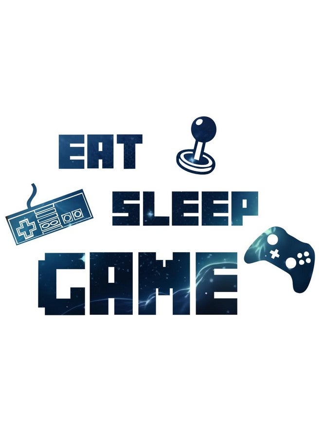 MEFOSS Eat Sleep Game Wall Decals Gamer Wall Stickers Peel and Stick Game Wall Decal Art for Boys Teens Room Kids Bedroom Playroom Wall Decor - Image 2