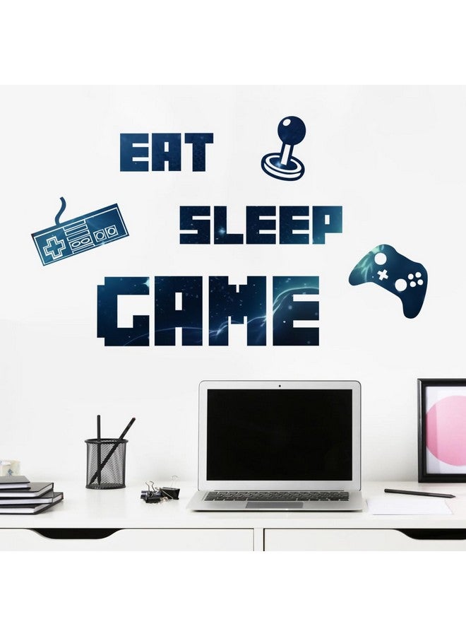 MEFOSS Eat Sleep Game Wall Decals Gamer Wall Stickers Peel and Stick Game Wall Decal Art for Boys Teens Room Kids Bedroom Playroom Wall Decor - Image 1