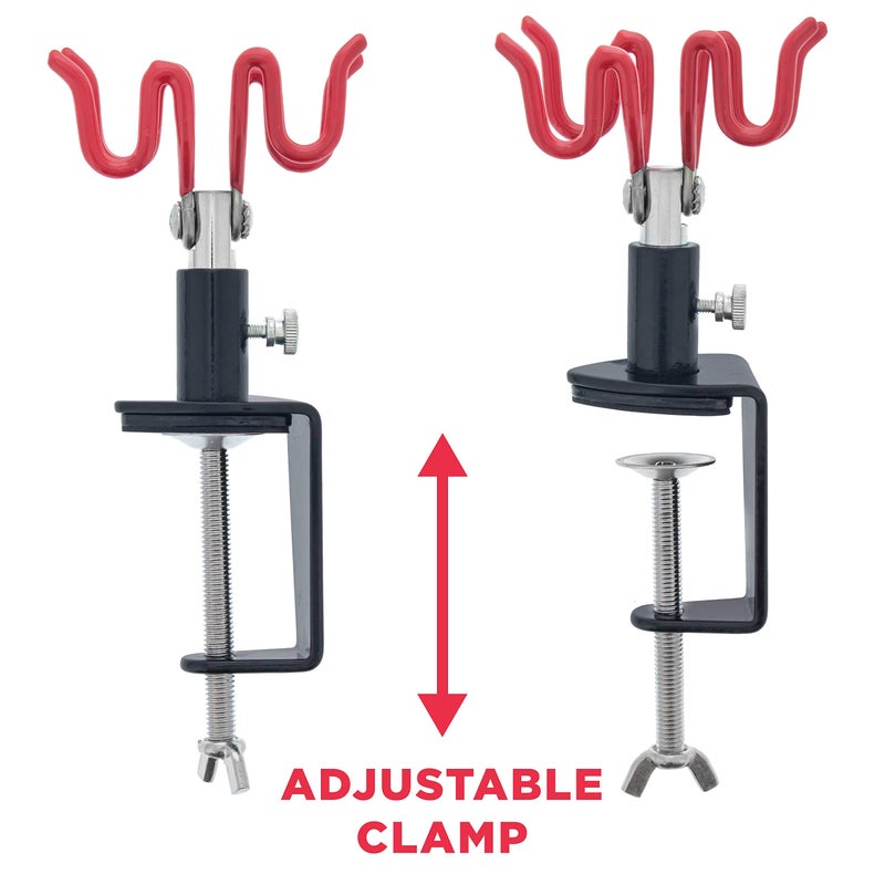 Master Airbrush Clamp-On 2-Airbrush Holder Stand - Table/Bench Mount - Airbrush Accessories & Supplies for Garage or Workspace - Image 3