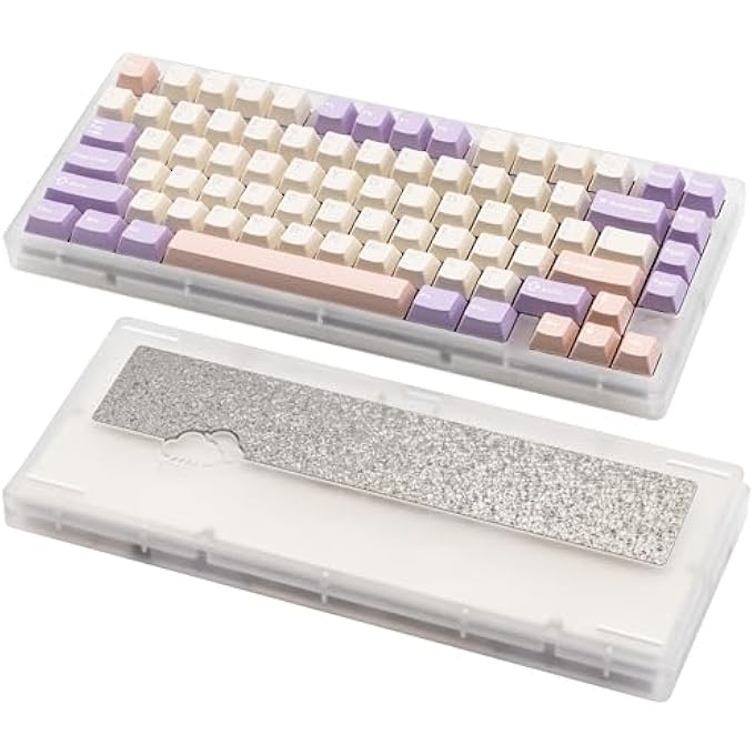 rayihni WOBKEY RAINY 75 ALUMINUM HMX/JWK SWITCHES MECHANICAL KEYBOARD WITH SUPERIOR ACOUSTICS, WIRED, BT, 2.4G WIRELESS CONNECTIVITY(PRO PURPLE(ACRYLIC LIMITED)) - Image 1