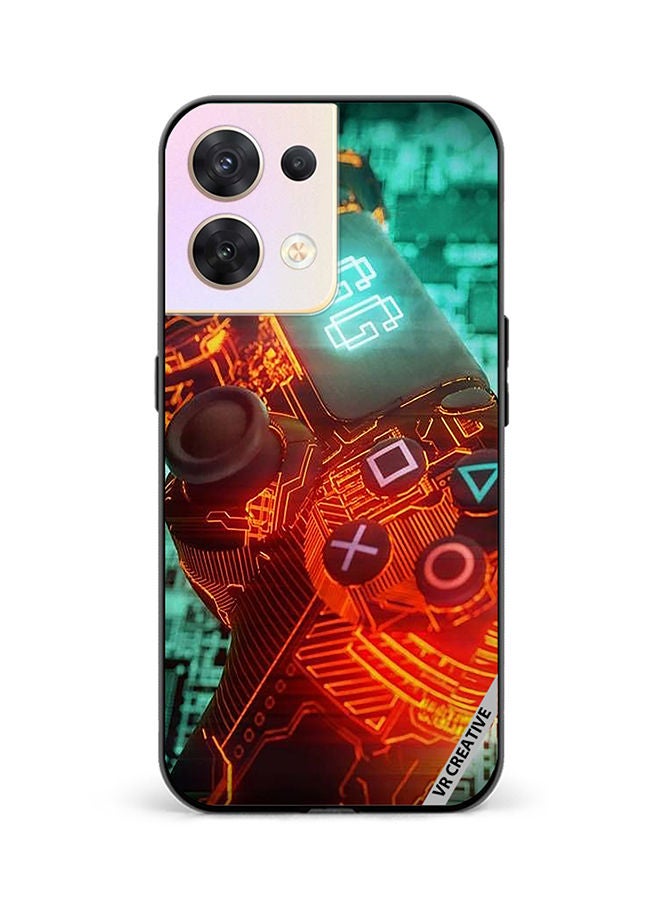 VR CREATIVE Protective Case Cover For Oppo Reno8 5G Ps4 Controller Design Multicolour - Image 1