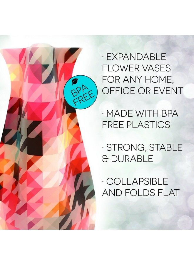 MODGY Expandable Flower Vase Plastic Decorative Modern Vases For Flowers Centerpieces Dining Table Decor Living Room Bathroom Wedding Office Bassett - Image 3