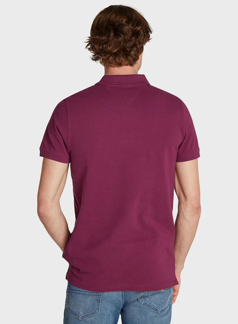 TOMMY JEANS Logo Slim Fit Polo