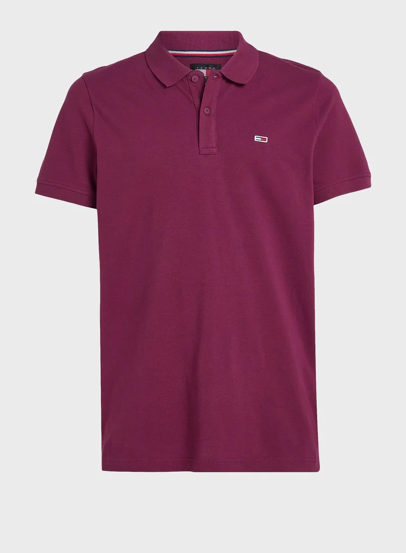 TOMMY JEANS Logo Slim Fit Polo