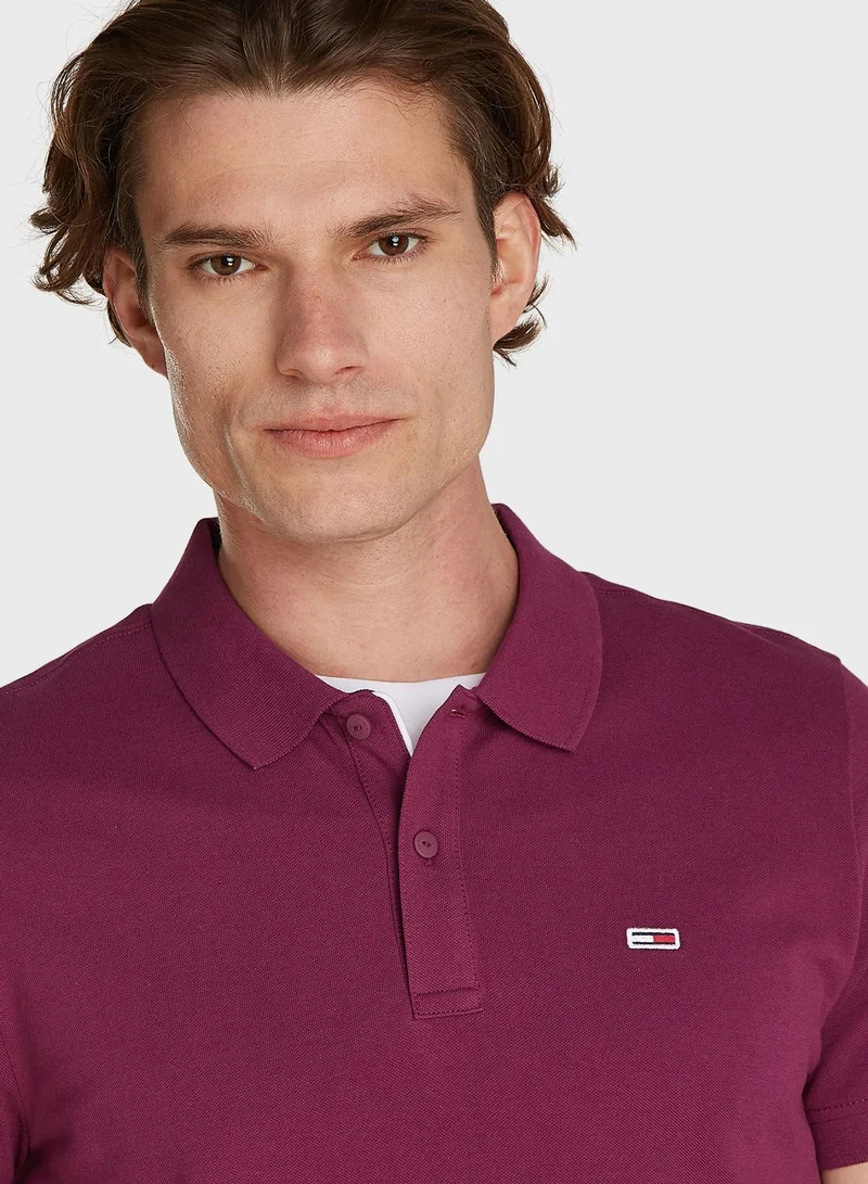 TOMMY JEANS Logo Slim Fit Polo