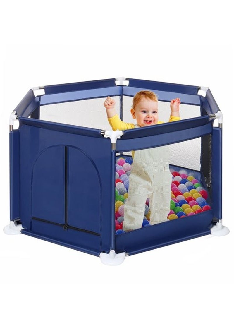 DubaiGallery Baby Playpens - Baby Playpen Children Safety Barrier Pool Balls Foldable Kids Basketball Football Field For 0-6 Years Old Game Tent Railing - Image 1