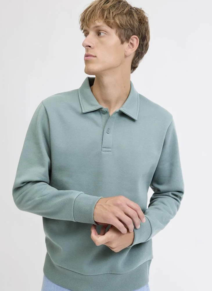 JJ Rebel Long Regular Fit Sleeve Polo Sweatshirt