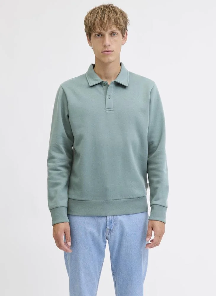 JJ Rebel Long Regular Fit Sleeve Polo Sweatshirt