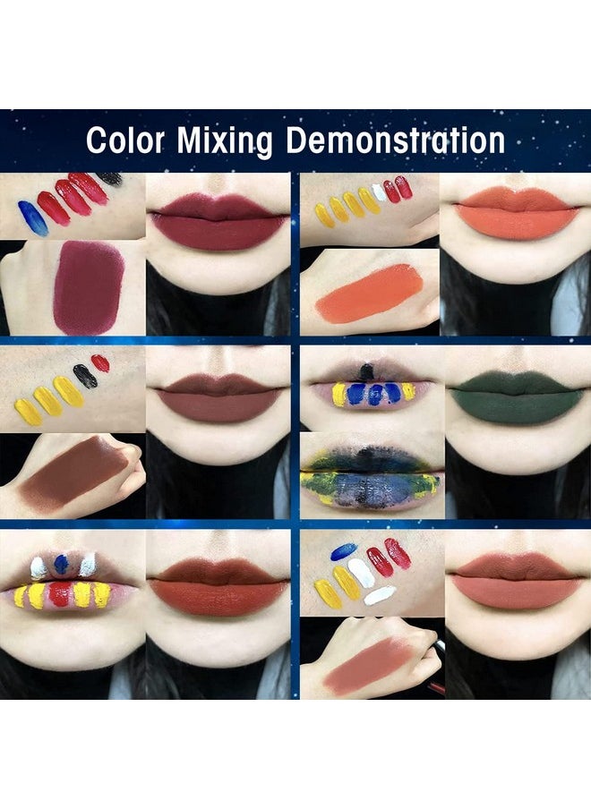 DE'LANCI - Palette Nude Red Peach Pink Shades 25 Color, De'Lanci Professional Moisturizing Lip Gloss, Long Lasting Soft Smooth Lipstick Pallet Waterproof, Pigmented Halloween Face Paint Costume Makeup - Image 1