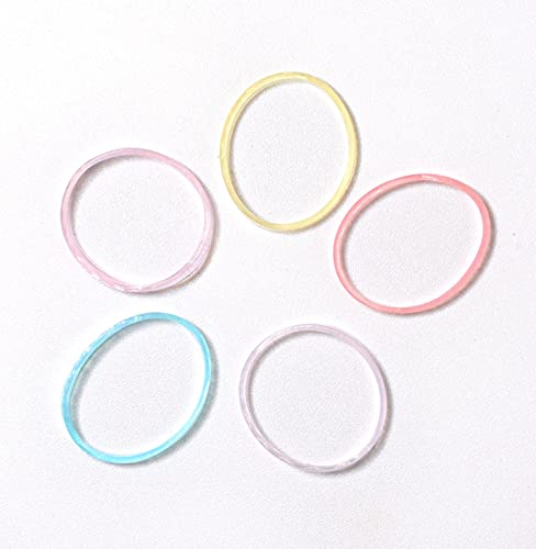 Youxuan Mini Hair Elastics for Girls Transparent Rubber Bands, 1000 PCS, Multi Color - Image 4