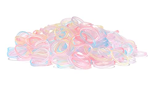 Youxuan Mini Hair Elastics for Girls Transparent Rubber Bands, 1000 PCS, Multi Color - Image 2