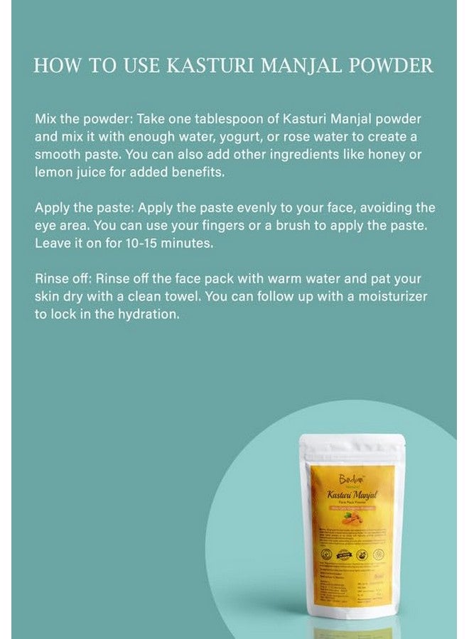 Bindian Kasturi Manjal Powder for Men & Women | Natural Face Pack Powder (50g) - Image 3