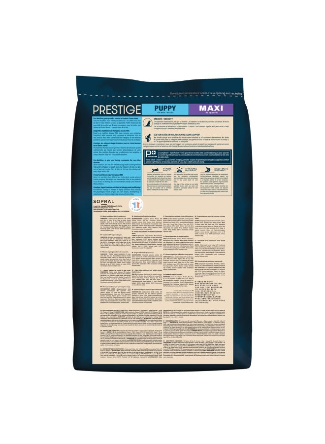 Pro Nutrition Prestige Puppy Maxi - Large Breed Puppy Dry Food – 3 kg, Bone & Joint Support, Digestive Health, Immune Boost - Image 2
