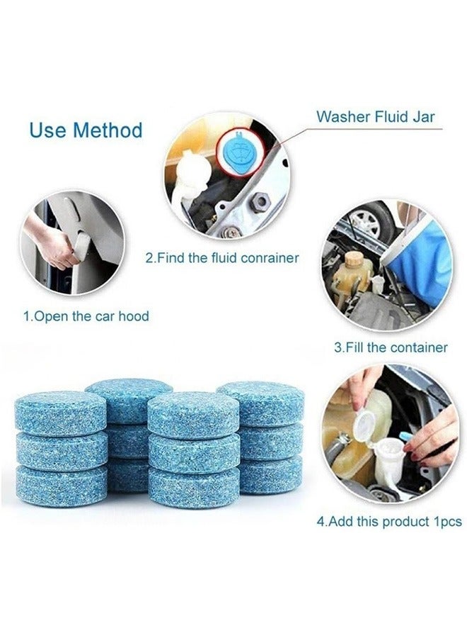 Beauenty 100 Pieces Car Windshield Washer Tablets, Car Glass Wiper Fluid Concentrated Clean Tablets, Glass Cleaner Tablet, Multipurpose Cleaner, Auto Windshield Cleaner Glass Cleaning Remove Glass Stains  - Image 3