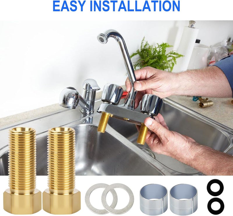 Batator Faucet Shank Extension kit,100818 Thick Countertop Extension Set for Faucet Valves, Faucet Pipe Extender - Image 5