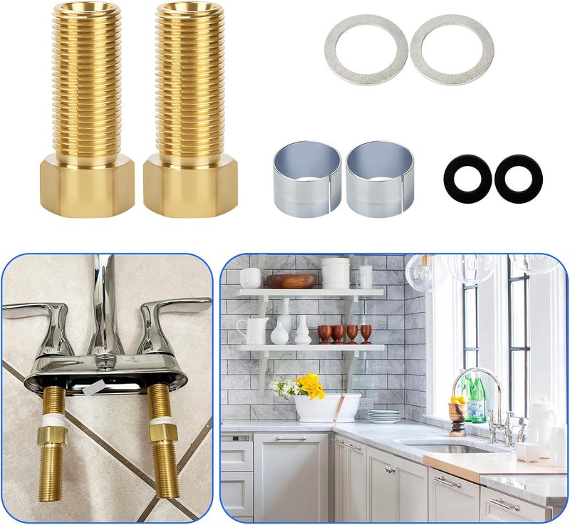 Batator Faucet Shank Extension kit,100818 Thick Countertop Extension Set for Faucet Valves, Faucet Pipe Extender - Image 3