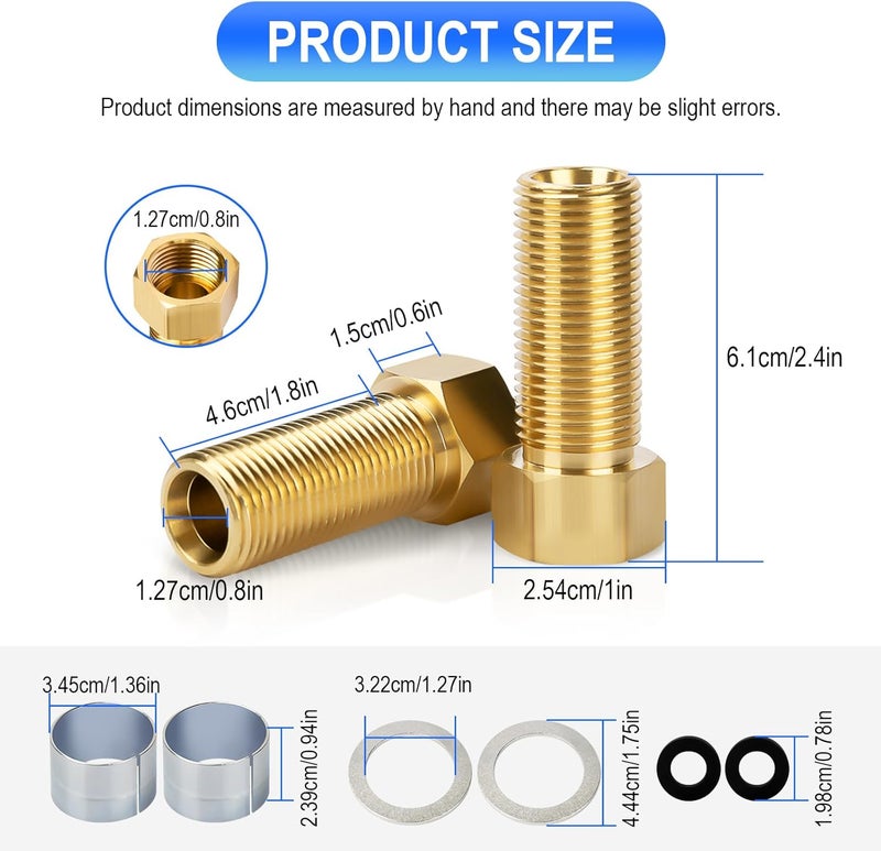 Batator Faucet Shank Extension kit,100818 Thick Countertop Extension Set for Faucet Valves, Faucet Pipe Extender - Image 2