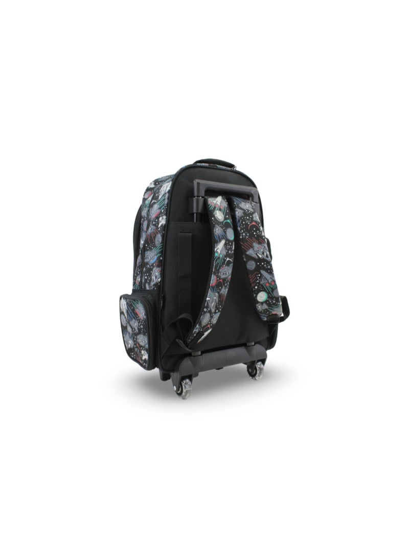 Smiggle Trolley Bag Space and Planets Design 18 Inches – Black - Image 2