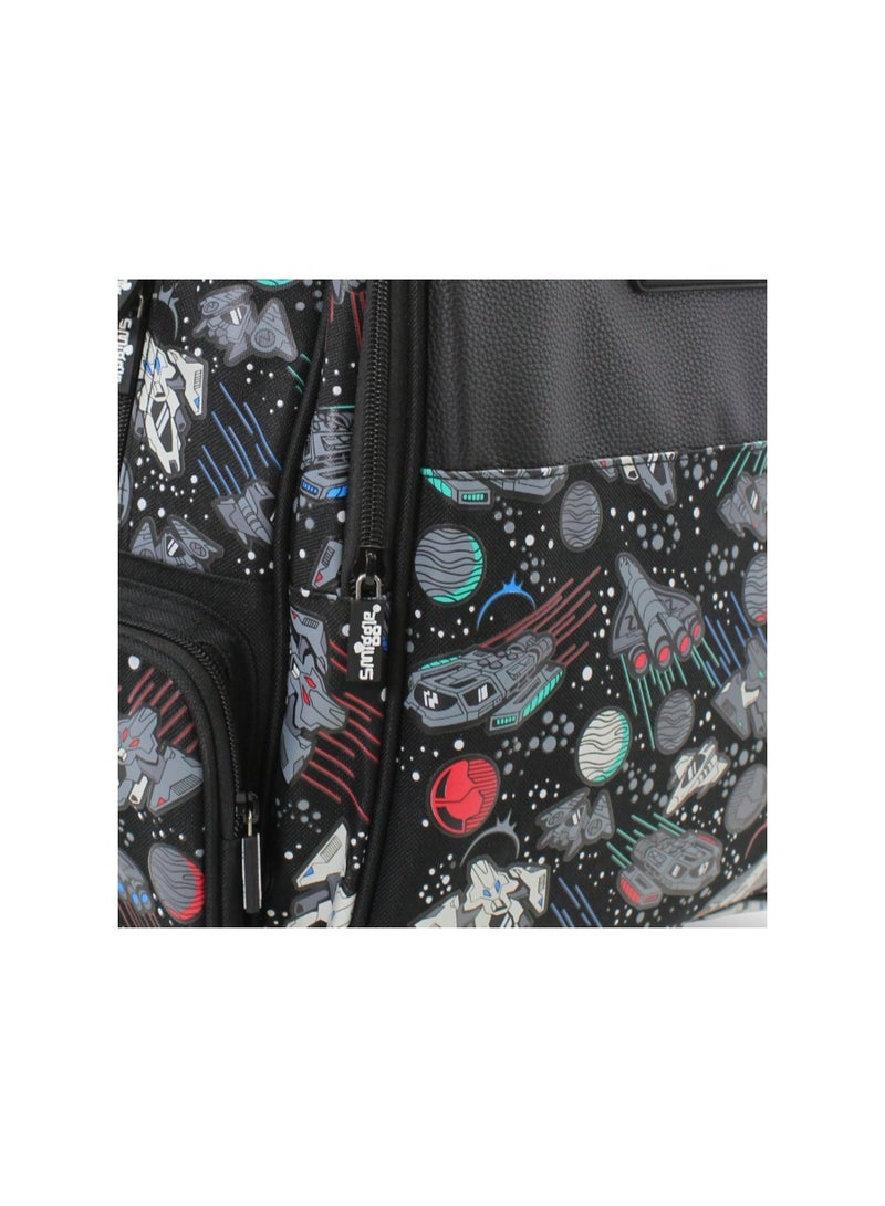 Smiggle Trolley Bag Space and Planets Design 18 Inches – Black - Image 3