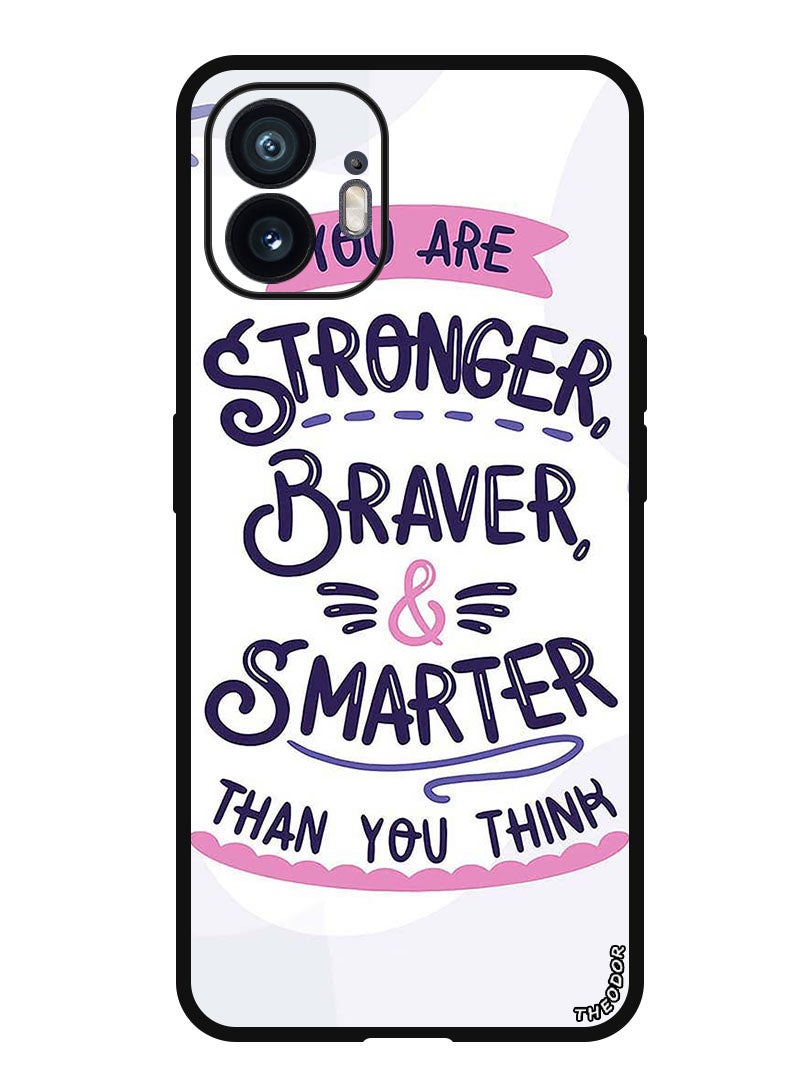 Theodor Protective Case Anti Scratch Shock Proof Bumper Cover For Nothing Phone (2) You Are Stronger - Image 1