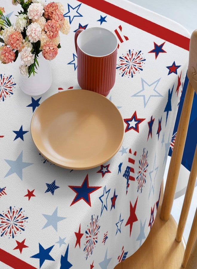 MEIDUO 3Pcs Patriotic Tablecloth, 4th of July decorations with Red White Blue Star and Fireworks, 54x108 Inch disposable tablecloth for Memorial Patriotic Day Independence Veterans Day Party Supplies. - Image 5