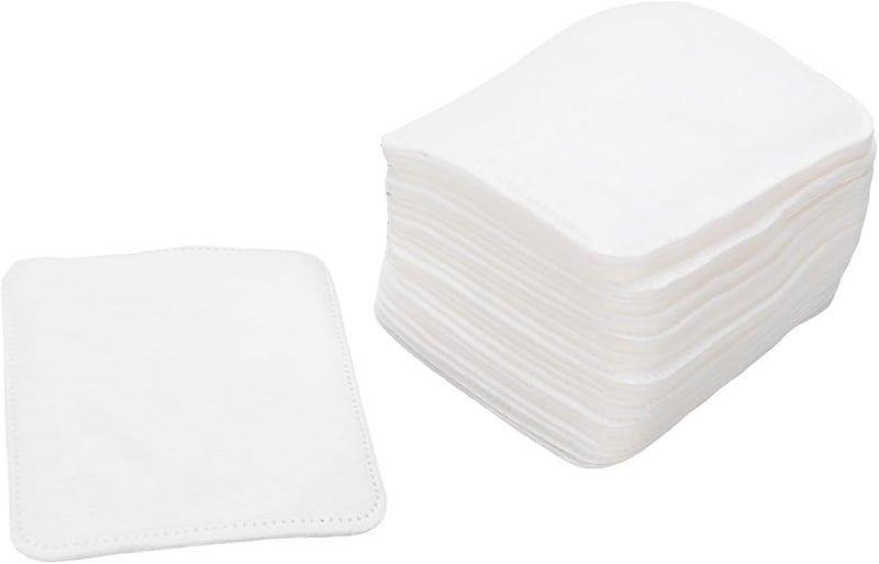 ZJchao Disposable Makeup Remover Pads 3 Layer Pressed Edges Soft Cotton Double Sided for Nail Art Cleaning with Tightly Bonded Edges No Lint Remnant (50 Pieces) - Image 1