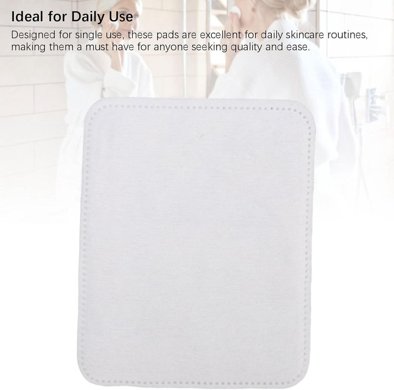 ZJchao Disposable Makeup Remover Pads 3 Layer Pressed Edges Soft Cotton Double Sided for Nail Art Cleaning with Tightly Bonded Edges No Lint Remnant (50 Pieces) - Image 4