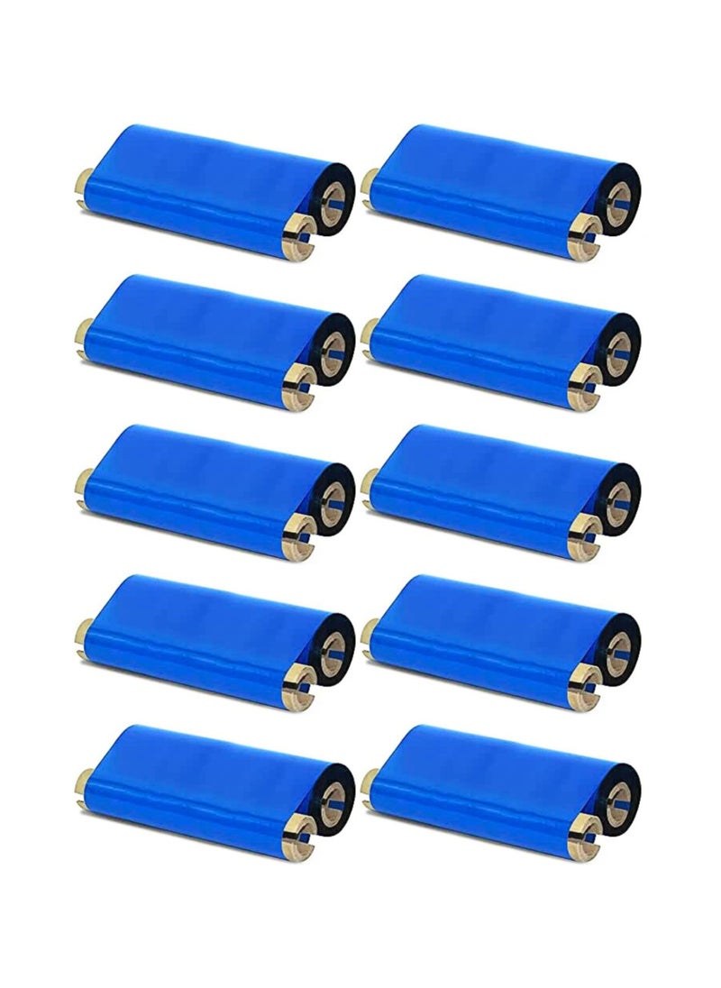 Generic شريط شمعي للنقل الحراري لطابعات الباركود، 110 مم × 74 م × قلب 1/2 بوصة، عبوة من 10 قطع  - Image 1
